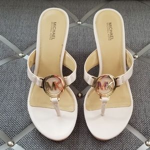 MICHAEL KORS White Wedge Sandals!